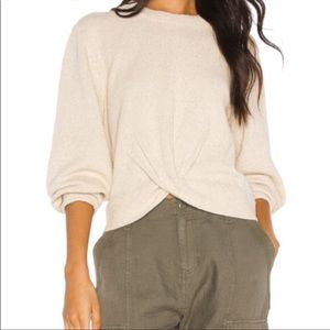 Joie Metallic Snow Front Twist Sweater